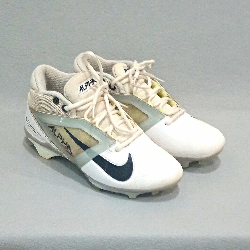 Nike Alpha Menace 4 Pro Football Cleats White FD7037-100 Mens 7.5